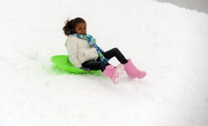 Sledders at the Snowplay area at Paradise