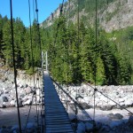 Suspension Bridge over Carbon Glacier