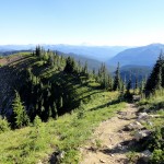 Trail travels up and down along the Cowlitz Divide