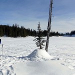 snowshoer at Reflection Lake