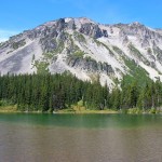 Mineral Mountain hovers over Mystic Lake