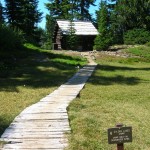 historic patrol cabin at Golden Lakes