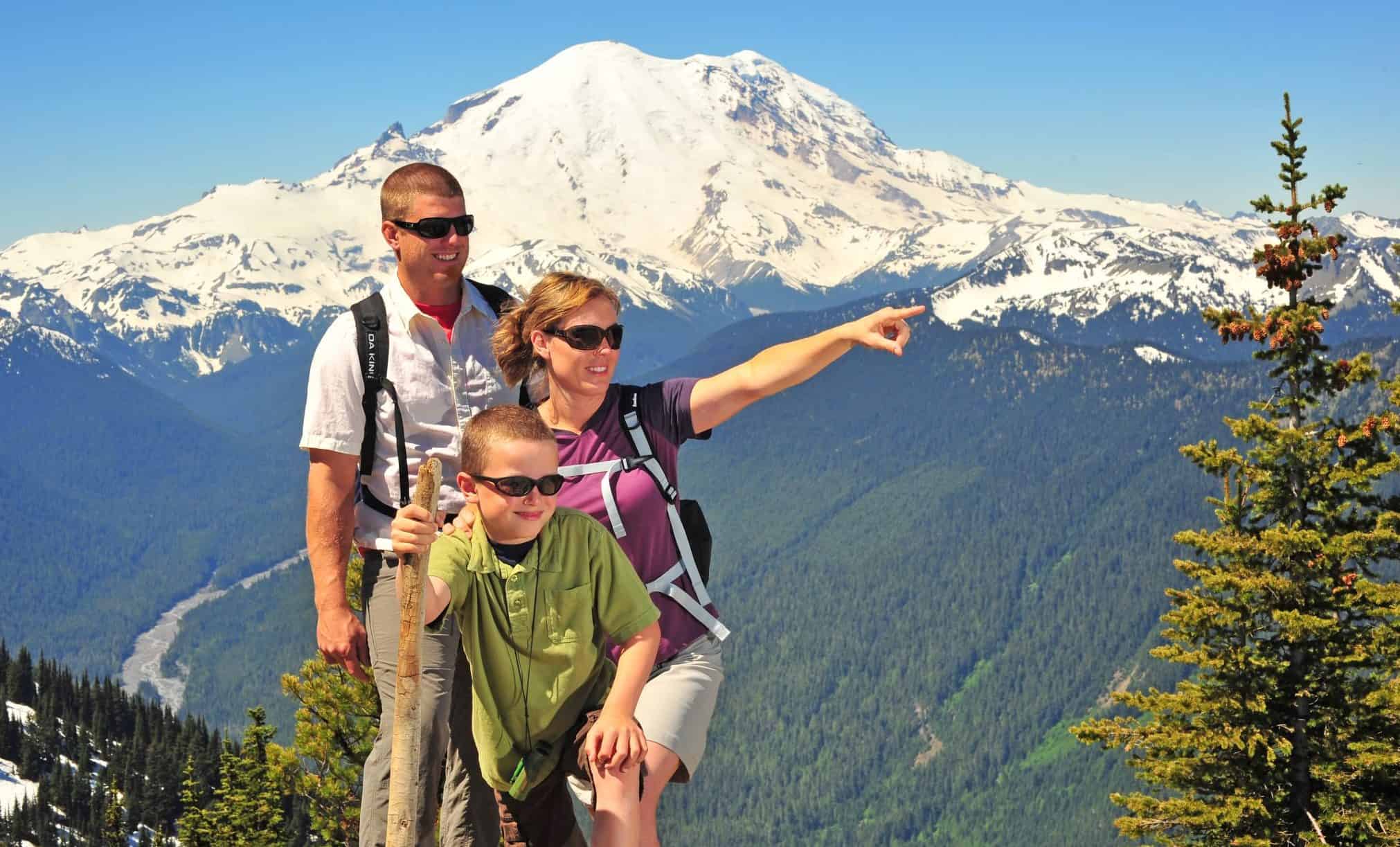 Where can non-hikers go to show off the WOW factor of Rainier?