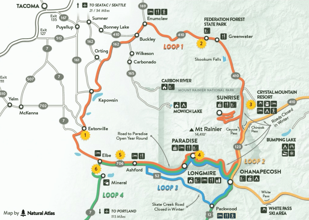 Visit Rainier Map