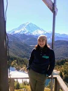 Kacee Saturay, Donor Stewardship and Social Media Manager
Washington’s National Park Fund. Mount Rainier in the background.