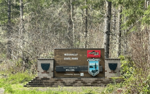 Nisqually State Park Welcome Sign